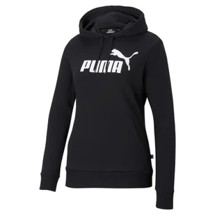 Damska bluza Essentials z kapturem i logo PUMA Black - Odzież sportowa dziecięca - miniaturka - grafika 1