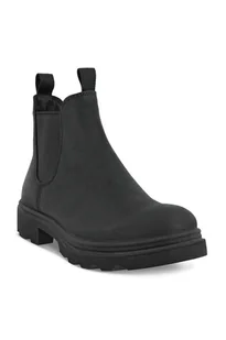 ECCO Grainer W - Damskie nubukowe sztyblety Chelsea - Czarny - Size: 36 (UK 3.5-4) - Botki damskie - miniaturka - grafika 1