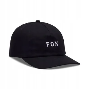 Czapka Z Daszkiem Fox Wordmark Adjustable Black/White Os - Czapki i chusty sportowe męskie - miniaturka - grafika 1