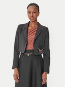 Marynarki i żakiety damskie - Rinascimento Bolerko CFC0126215003 Czarny Regular Fit - miniaturka - grafika 1