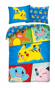 Pościel dziecięca Pokemon 140 x 200 cm 100% bawełna Halantex wielokolorowy - Pościel dla dzieci - miniaturka - grafika 1