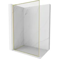Ścianki i drzwi prysznicowe - Mexen Kioto-XF L ścianka prysznicowa Walk-in z ramką 90 x 202 cm, transparent 10 mm, złota szczotkowana - 800-090-174-55-00-XF - miniaturka - grafika 1