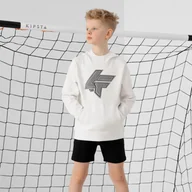 Spodnie sportowe damskie - Chłopięce spodenki dresowe 4F NOSDJ-JSKMD300 - czarne - miniaturka - grafika 1