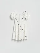 Sukienki i spódniczki dla dziewczynek - Reserved - Wzorzysta sukienka - złamana biel - miniaturka - grafika 1