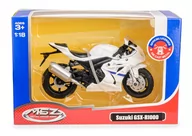 Samochody i pojazdy dla dzieci - MSZ 1:18 SUZUKI GSX-R1000/biały - miniaturka - grafika 1