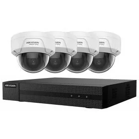 System kamer Hikvision HiWatch KIT dome 1x NVR HWN-2104MH-4P(C)/ 4x IP kamera HWI-D121H(C) (HWN-2104MH-4P(C)HWI-D121H(C)) - Zestawy do monitoringu - miniaturka - grafika 1