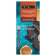 Czekolada - Czekolada Gorzka z Pomarańczą z Erytrytolem i Glikozydami Stewiolowymi bez dodatku cukru 125g - Pure and Good - miniaturka - grafika 1