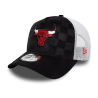 Czapki i chusty sportowe męskie - Czapka z daszkiem New Era 9FORTY Chicago Bulls Tonal Check Black A-Frame Trucker - 60595264 - miniaturka - grafika 1