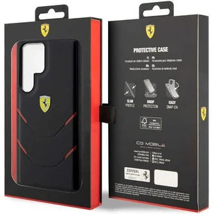 Ferrari FEHCS23LPBAK S23 Ultra S918 czarny/black hardcase Hot Stamp Lines - Etui i futerały do telefonów - miniaturka - grafika 8