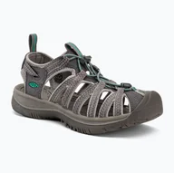 Buty trekkingowe damskie - Sandały trekkingowe damskie KEEN Whisper medium grey/peacock green - miniaturka - grafika 1