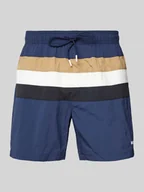 Kąpielówki męskie - Spodenki kąpielowe o kroju relaxed fit z nadrukiem z logo model ‘Louis’ - miniaturka - grafika 1