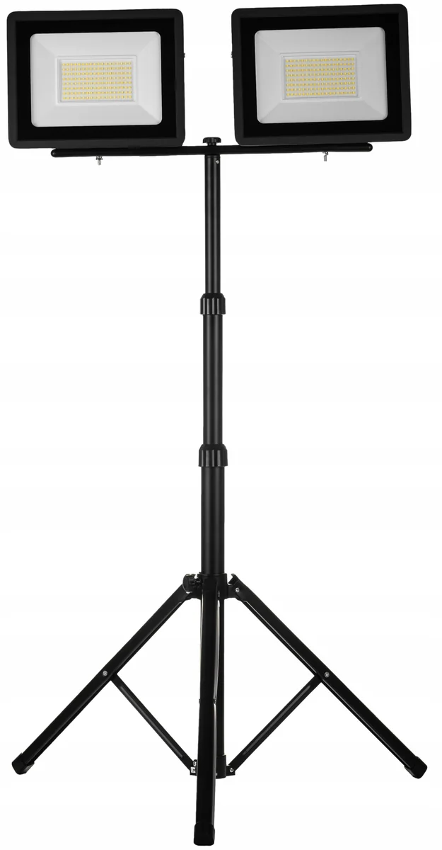 Naświetlacz LED statyw 2x100W przenośny czarny