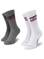 Skarpetki dla dzieci - Levi's Zestaw 2 par wysokich skarpet unisex 37157-0151 Szary - miniaturka - grafika 1