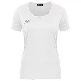 Koszulki i topy damskie - Kappa Damska koszulka Fania Techniczny T-shirt, biała, 2XL - grafika 1