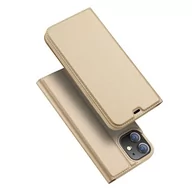 Etui i futerały do telefonów - Dux Ducis Skin Pro kabura etui pokrowiec z klapką iPhone 12 6,1'' złoty Złoty - miniaturka - grafika 1