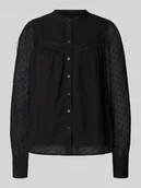 Bluzki damskie - Bluzka szyfonowa o kroju regular fit z fakturą dobby model ‘LEAH ANNIKA’ - miniaturka - grafika 1