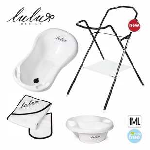 Set kąpielowy Lulu Design I-Biały - Wanienki dla dzieci - miniaturka - grafika 1