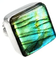 Pierścionki - Labrador Zachwycający Pierścionek Srebro R10-26 Certyfikat Unikat - miniaturka - grafika 1