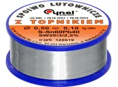 Akcesoria do lutowania - Cynel Cyna Z Topnikiem Tinol 0,5mm 100g Szpulka - miniaturka - grafika 1