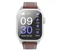 Smartwatch - Hoco Y17 Srebrny/Brązowy - miniaturka - grafika 1