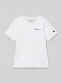 Koszulki dla chłopców - T-shirt z nadrukiem z logo - miniaturka - grafika 1