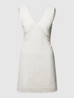 Sukienki - Sukienka mini z bawełny z haftem angielskim model ‘MAJA’ - grafika 1