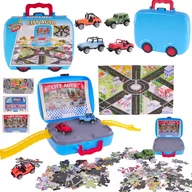 Samochody i pojazdy dla dzieci - Tor Samochodowy Parking W Walizce Mapa Autka Samochodziki Zabawka Zestaw - miniaturka - grafika 1