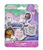 Przybory szkolne - gumki do ścierania mazania KOCI DOMEK GABI 4 SZT - miniaturka - grafika 1