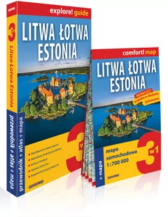 Litwa Łotwa Estonia 3w1 przewodnik + atlas + mapa Praca zbiorowa - Proza - miniaturka - grafika 1