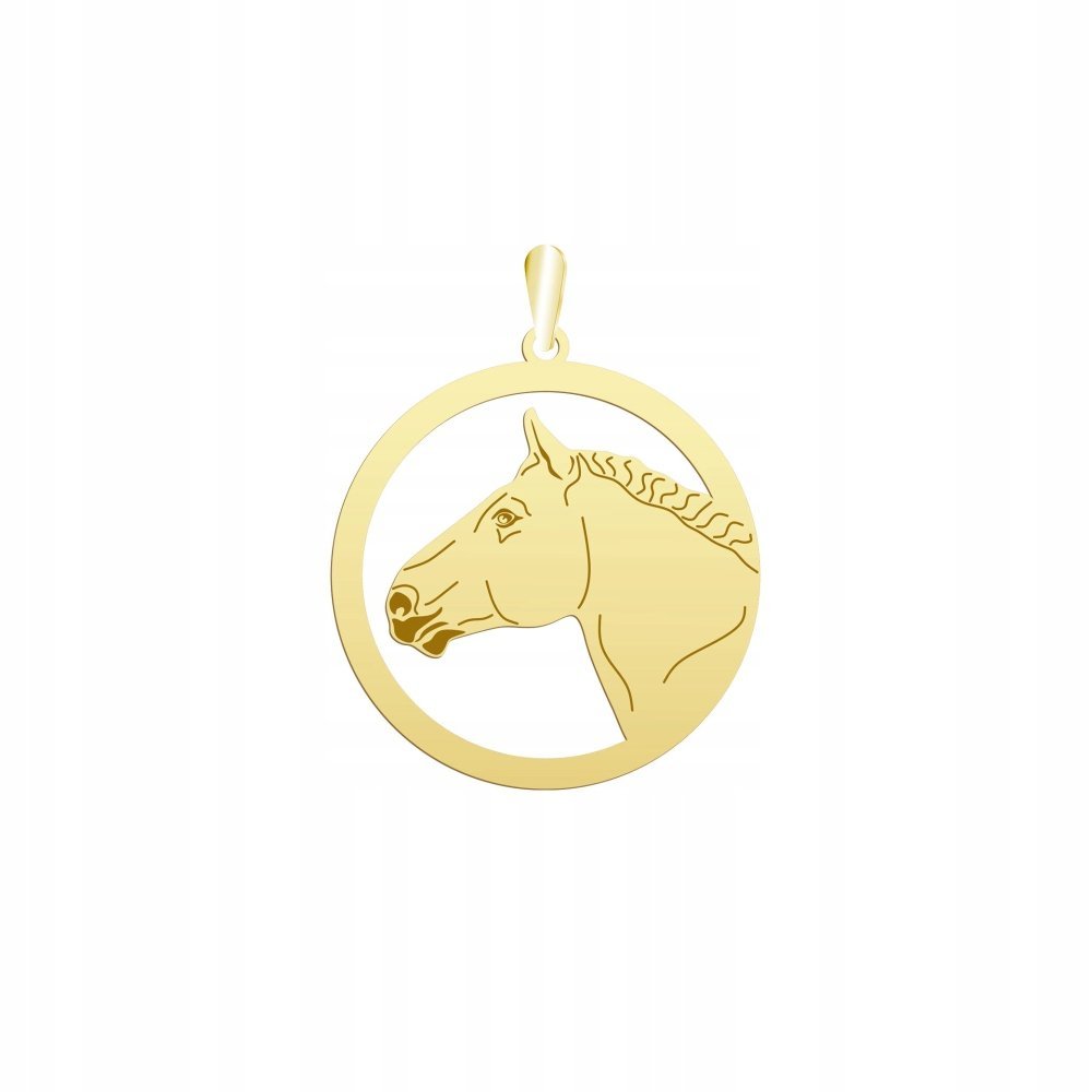 Zawieszka Złota Koń Belgijski 925 Prezent Kobieta Biżuteria GRAWER GRATIS