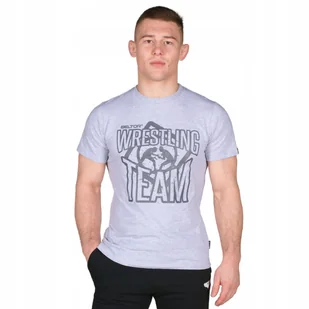 Beltor Koszulka Męska Wrestling Team T-shirt Sportowy Bawełna Szary M - Koszulki męskie - miniaturka - grafika 1