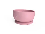 Sztućce dla dzieci - Silikonowa miseczka z przyssawką, różowa, Everyday Baby - miniaturka - grafika 1