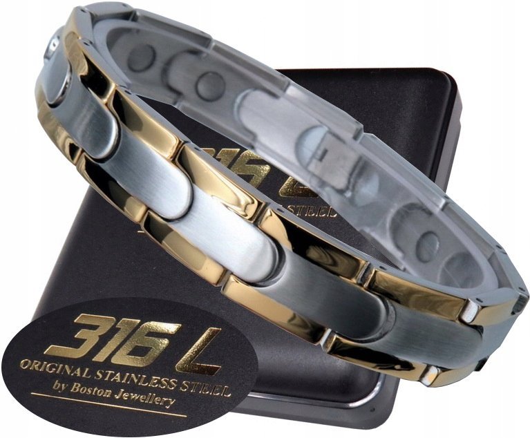 Elegancka Zdrowotna Bransoleta Bransoletka Męska Magnetyczna Mocna Oryginał