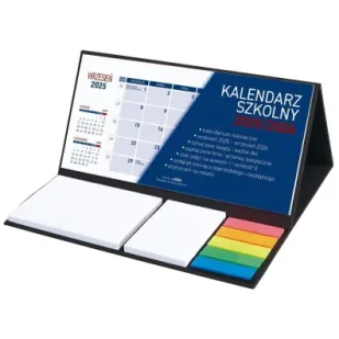 Kalendarz 2025/26 szkolny z notesem czarny - Kalendarze - miniaturka - grafika 1