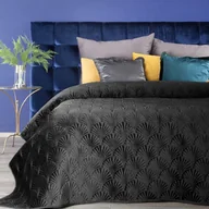 Narzuty - Euro Firany Narzuta Pikowana Velvet wz. Ria2 Czarna 170x210 5903571094926 - miniaturka - grafika 1
