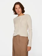 Swetry damskie - Vila Sweter Olina 14098889 Beżowy Regular Fit - miniaturka - grafika 1