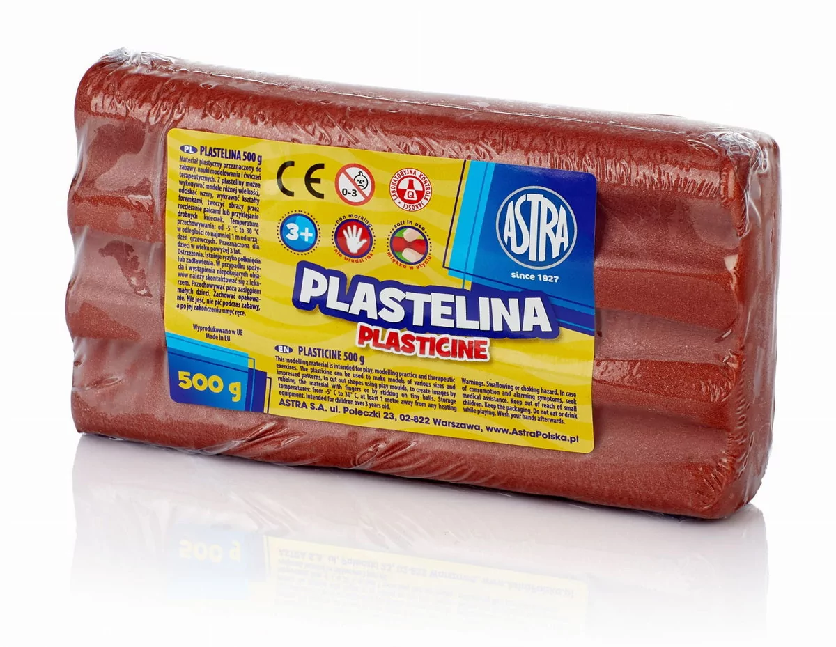 Astra Plastelina 303117016) 500g metaliczna miedziana