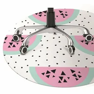 Podnóżki, podpórki, podkładki - Podkładka pod krzesło obrotowe Arbuzy i kropki fi100 cm - miniaturka - grafika 1