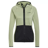 Bluzy damskie - adidas Damska bluza W Txfloocelt Hj, Limmag/czarny, XL - miniaturka - grafika 1