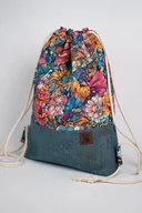 Plecaki worki - Różowy workoplecak damski z korkiem RÓZANA AURA - miniaturka - grafika 1