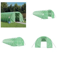 Szklarnie ogrodowe - vidaXL Szklarnia z ramą stalową zielona 42 m² 14x3x2 m - Szklarnia - Szklarnie - Tunel foliowy - Szklarnia wolnostojąca - miniaturka - grafika 1