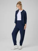 Spodnie sportowe damskie - 4F Spodnie dresowe z modalem joggery damskie - granatowe XXL - miniaturka - grafika 1