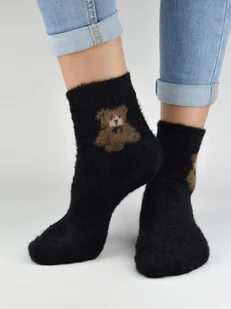 Skarpety dziewczęce puchate Miś SB085-G-01C EUR 27-30 - Skarpetki damskie - miniaturka - grafika 1