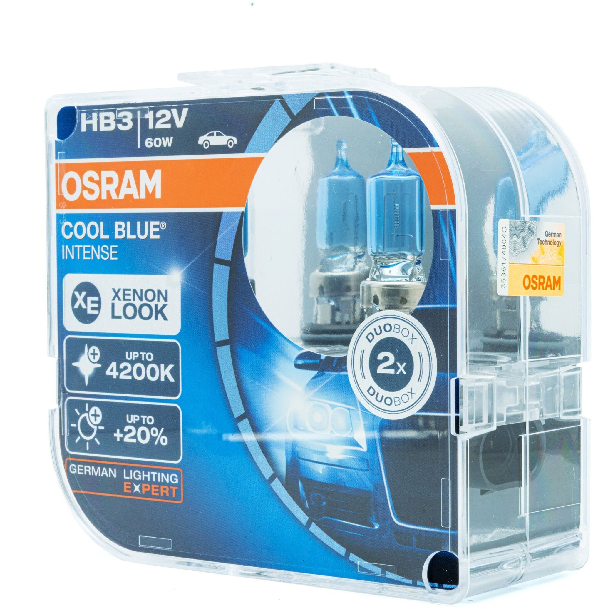 Osram OSRAM ŻARÓWKA HALOGENOWA HB3 60W 12V DO SAMOCHODÓW DUO BOX 2 SZTUKI 4200K