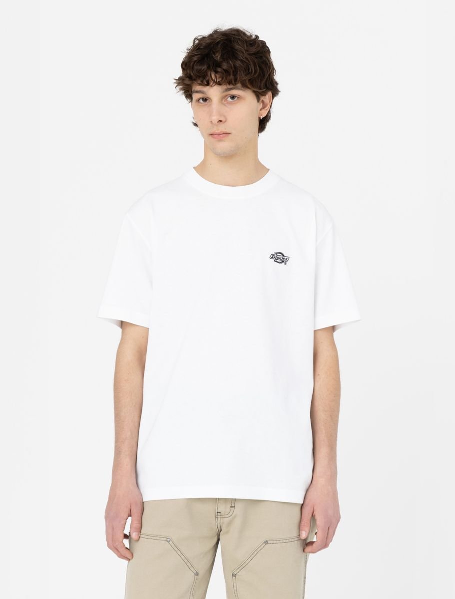 t-shirt uomo dickies summerdale ss - dk0a4ya whx white
