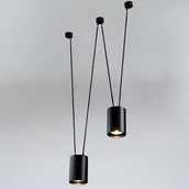 Lampy sufitowe - Shilo LAMPA wisząca VIWIN 9616 tuby OPRAWA metalowy zwis czarne 9616 - miniaturka - grafika 1