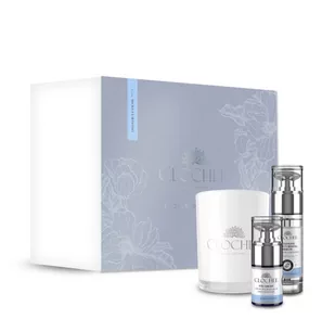 Clochee Facial Skin Care Moisturising Set 2020 ZESTAW Serum nawilżające 30 ml + Rozjaśniający krem pod oczy 15 ml + Świeca sojowa 1 szt - Zestawy kosmetyków damskich - miniaturka - grafika 1