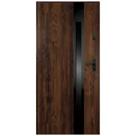 Drzwi zewnętrzne - Isoxa Drzwi zewnętrzne stalowe wejściowe Buena Shadow 68 orzechowe 90 lewe - miniaturka - grafika 1