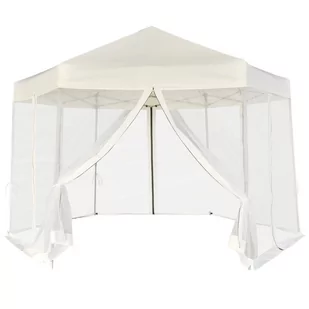vidaXL vidaXL Namiot ogrodowy z 6 panelami bocznymi kremowy 3,6x3,1 m - Pawilony ogrodowe - miniaturka - grafika 1