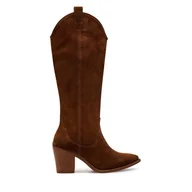 Kozaki damskie - Kowbojki Unisa Mayer Brązowy - miniaturka - grafika 1